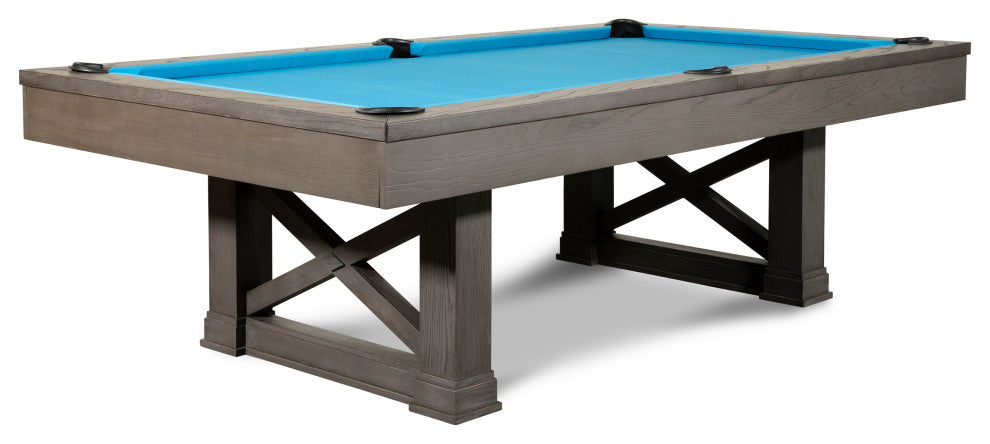 Nora 8' Slate Pool Table, Charcoal