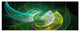 Green Mystic Psychedelic Texture, Abstract Art on Canvas, 70"x28", 6 Panels