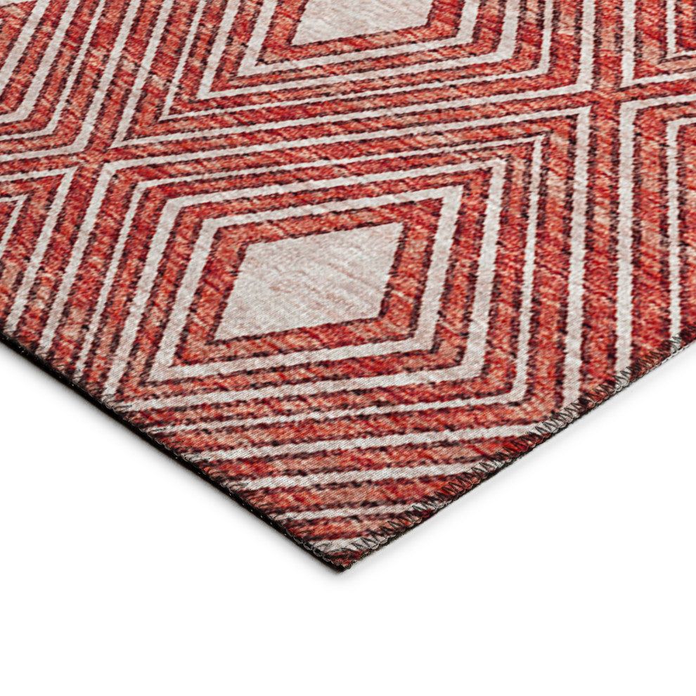 Indoor/Outdoor Sedona SN1 Paprika Machine Washable 10' x 14' Rug
