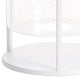 Minimalist Round White Metal Floating Vase Suspended Glass Tube Mid Century