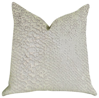 Mystical Iceberg Throw Pillow in White and Silver Tones, 20"x20"