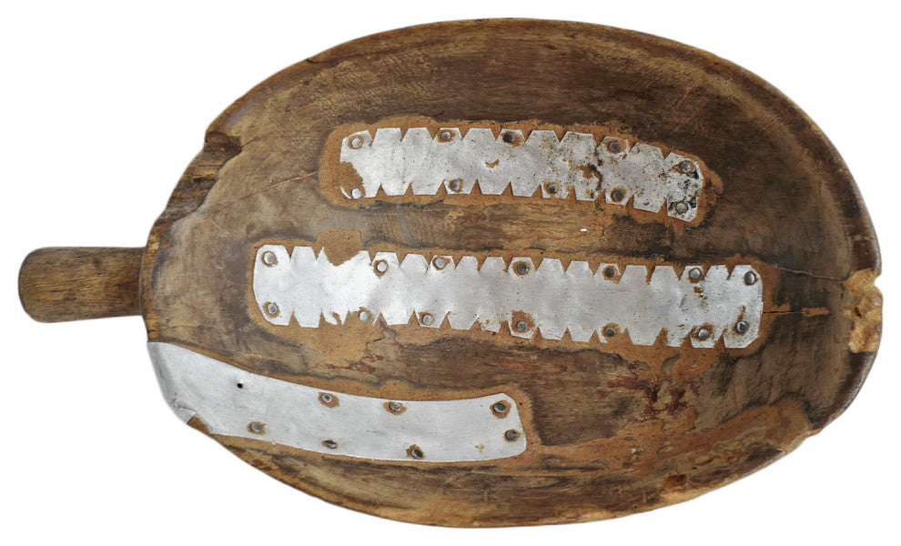 Consigned Hutu Burundi Wood Scoop Bowl 1