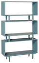 Margo Bookshelf, Antique Blue With Silver Finish Bracket