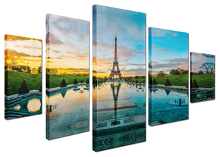 'Sunrise in Paris' Multi-Panel Canvas Art Set by Mathieu Rivrin