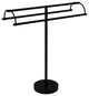 Free Standing Double Arm Towel Holder, Matte Black