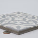 8"x8" Argana Handmade Cement Tile White/Gray, Set of 12