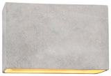 Rectangle Wall Sconce, Closed Top, 16", Dedicated LED, Concrete