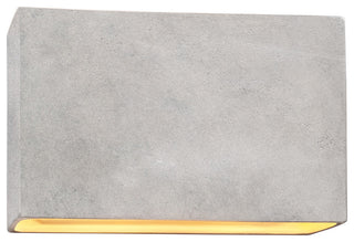 Rectangle Wall Sconce, Closed Top, 16", Dedicated LED, Concrete