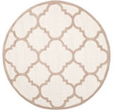 Safavieh Cambridge Cam140P Geometric Rug, Ivory/Beige, 8'0"x8'0" Round