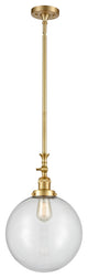 Beacon Mini Pendant, Satin Gold, Clear