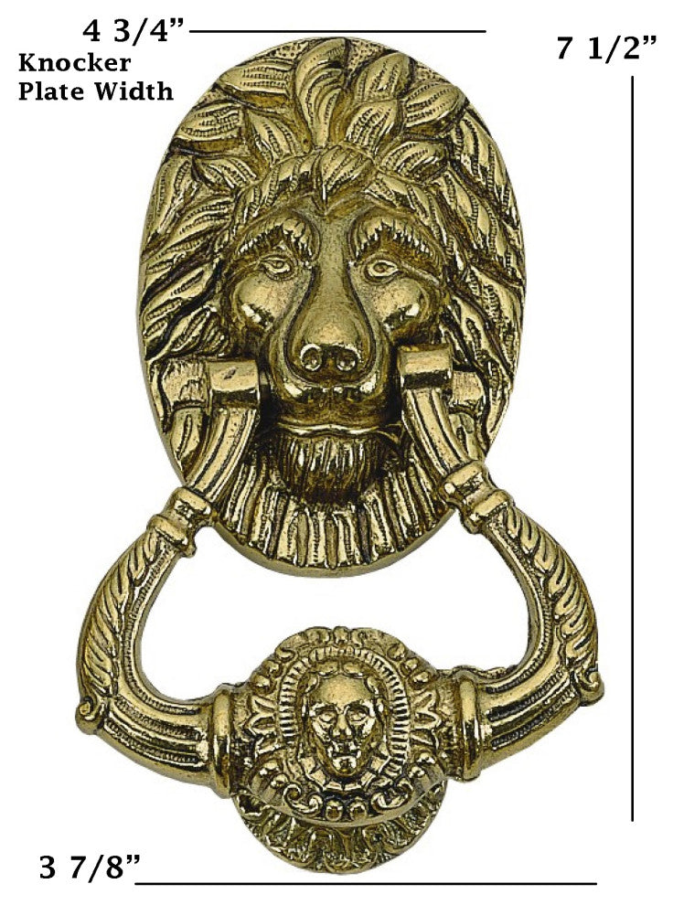 7.5" Lion Door Knocker