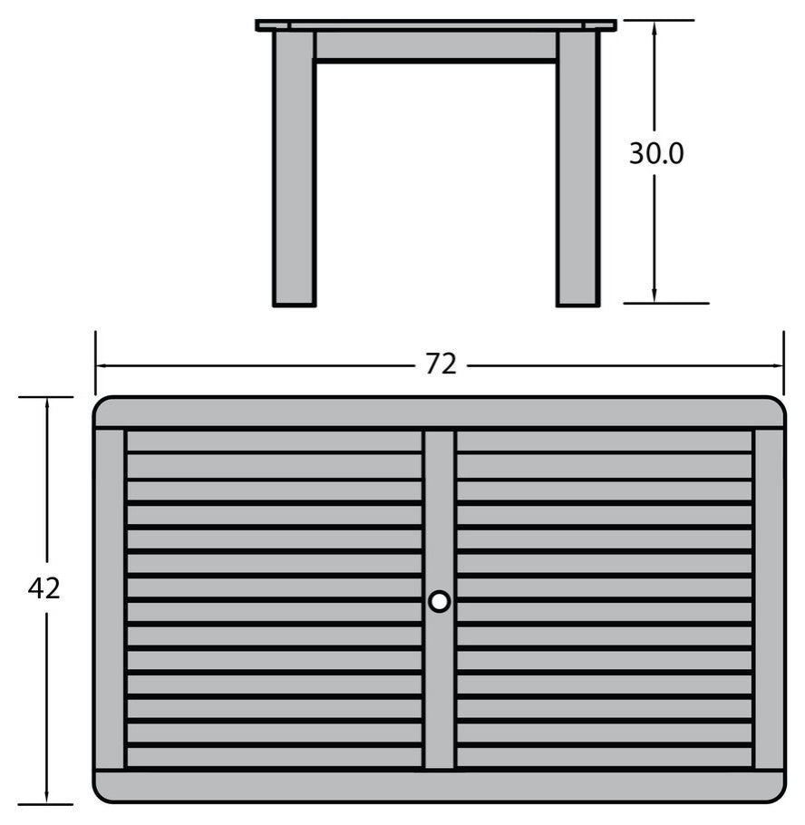 Rectangle Dining Table, Eucalyptus