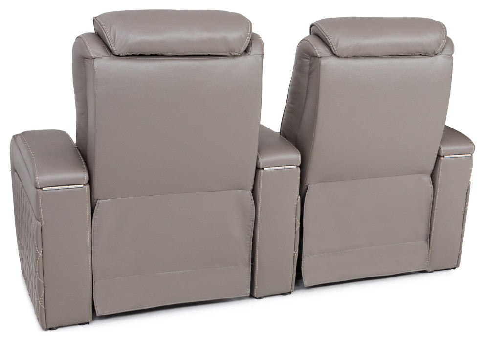 Seatcraft Muse Home Theater Seating, Gray, Row of 2