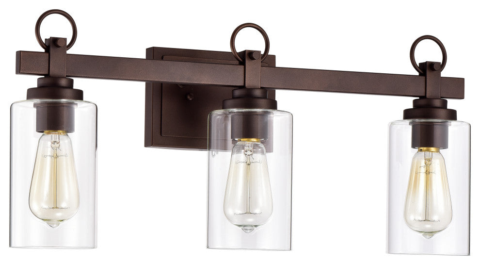 CHLOE Lighting EXTON Transitional 3-Light Oil Rubbed Bronze Bath Fixture