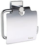 House Toilet Roll Holder With Cover Chrome