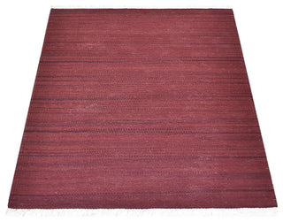 HAND WOVEN FLAT WEAVE KILIM WOOL ECO-FRIENDLY AREA RUGS-Solid,Dark Red