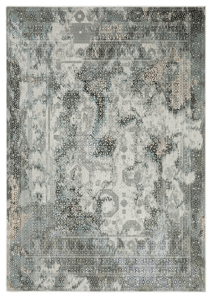 Galion Oriental Secrets Grey/Multi Indoor Area Rug, 6'7"x9'6"