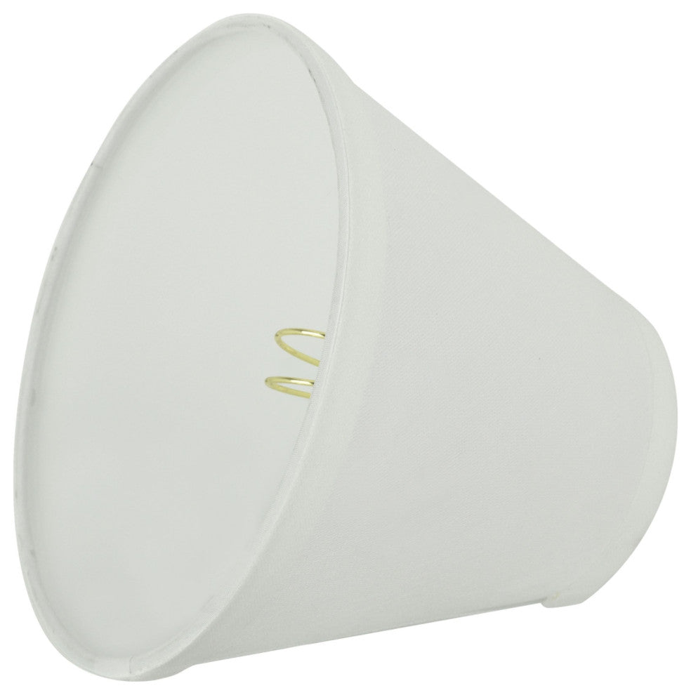 32102-6 Small Hardback Empire Chandelier Clip On Lamp Shade Off White 3"x6"x5"