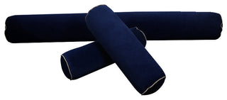 STYLE V6 Full Velvet ContrastPipe Indoor Daybed Bolster Pillow |COVER ONLY|AD373