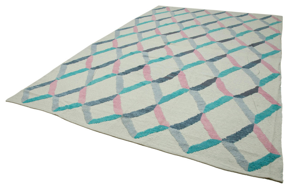 Rug N Carpet - Handmade Decorative 9' 0'' x 13' 8'' Moroccan Area Rug