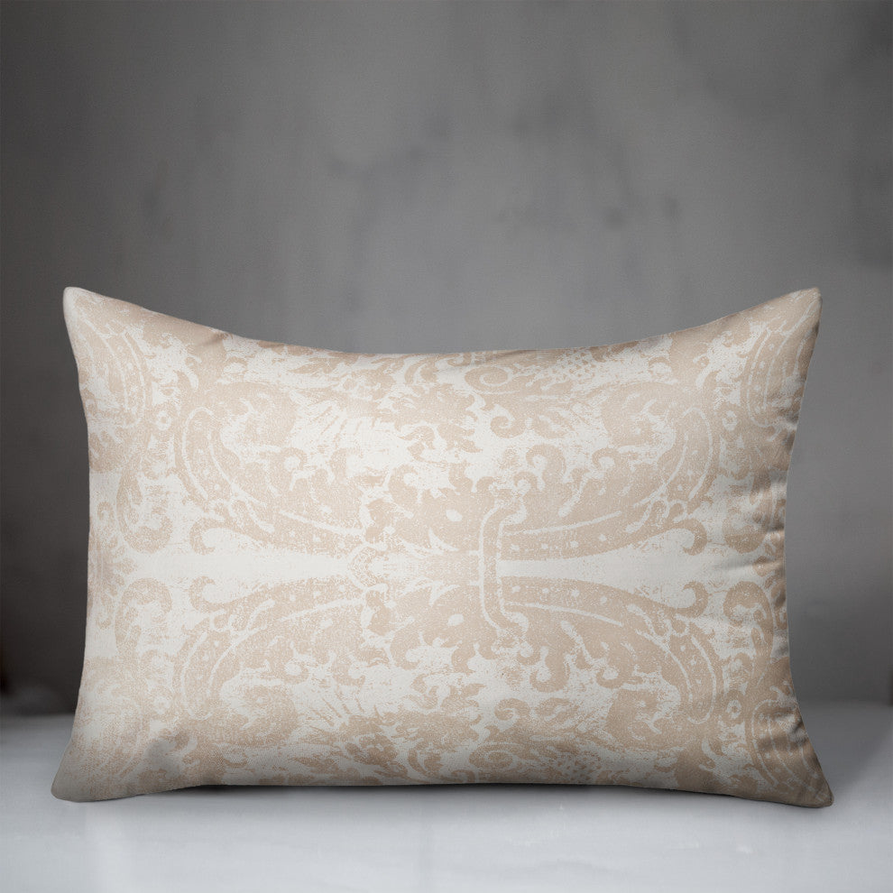 Blush Ornate Pattern 14x20 Spun Poly Pillow