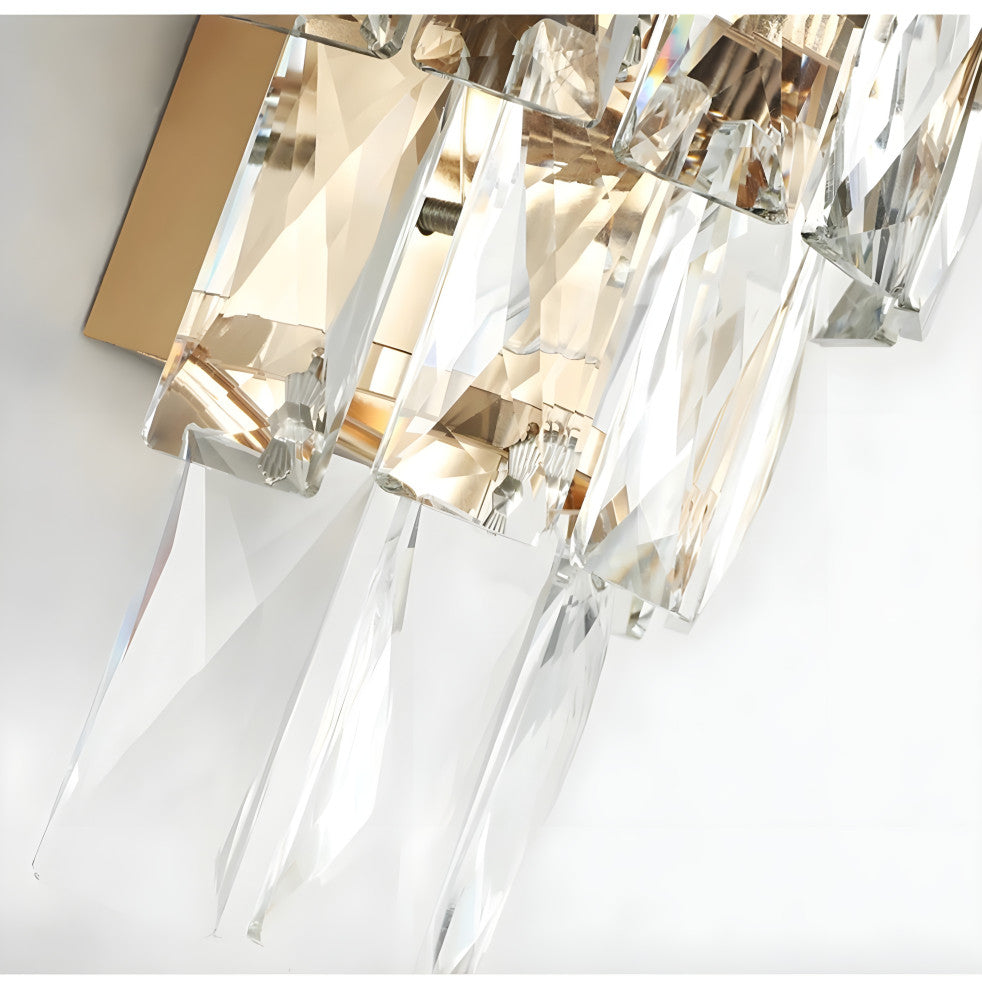 Luceyran | Modern Black LED Crystal Wall Lamp