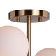 Orbit 20" Semi Flush Ceiling Light Muted Brass