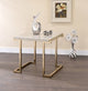 Boice II End Table, Faux Marble and Champagne