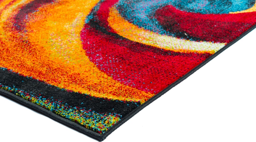 Susan Contemporary Abstract Area Rug, Multi-Color, 2''x3''