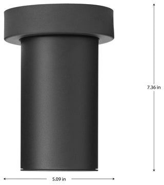 3" Black Surface Mount Modern Adjustable LED Cylinder