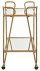 Gold Midcentury Bar Cart