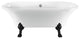 68" Streamline N861BL-WH Clawfoot Tub and Tray With External Drain