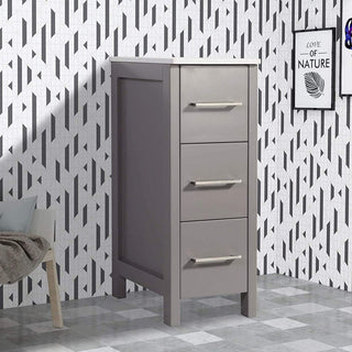 Vanity Art Vanity Cabinet, 12", Gray