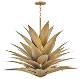 Agave LED Pendant, Burnished Gold