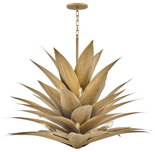 Agave LED Pendant, Burnished Gold