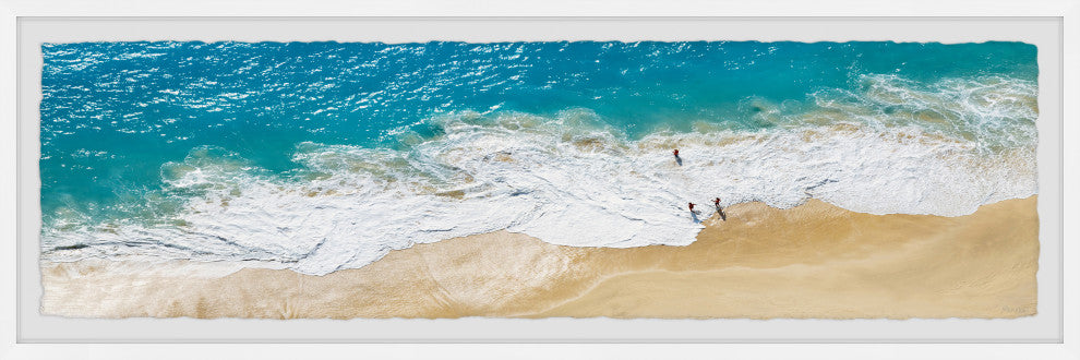 "Enjoy the Waves" Framed Painting Print, 30x10