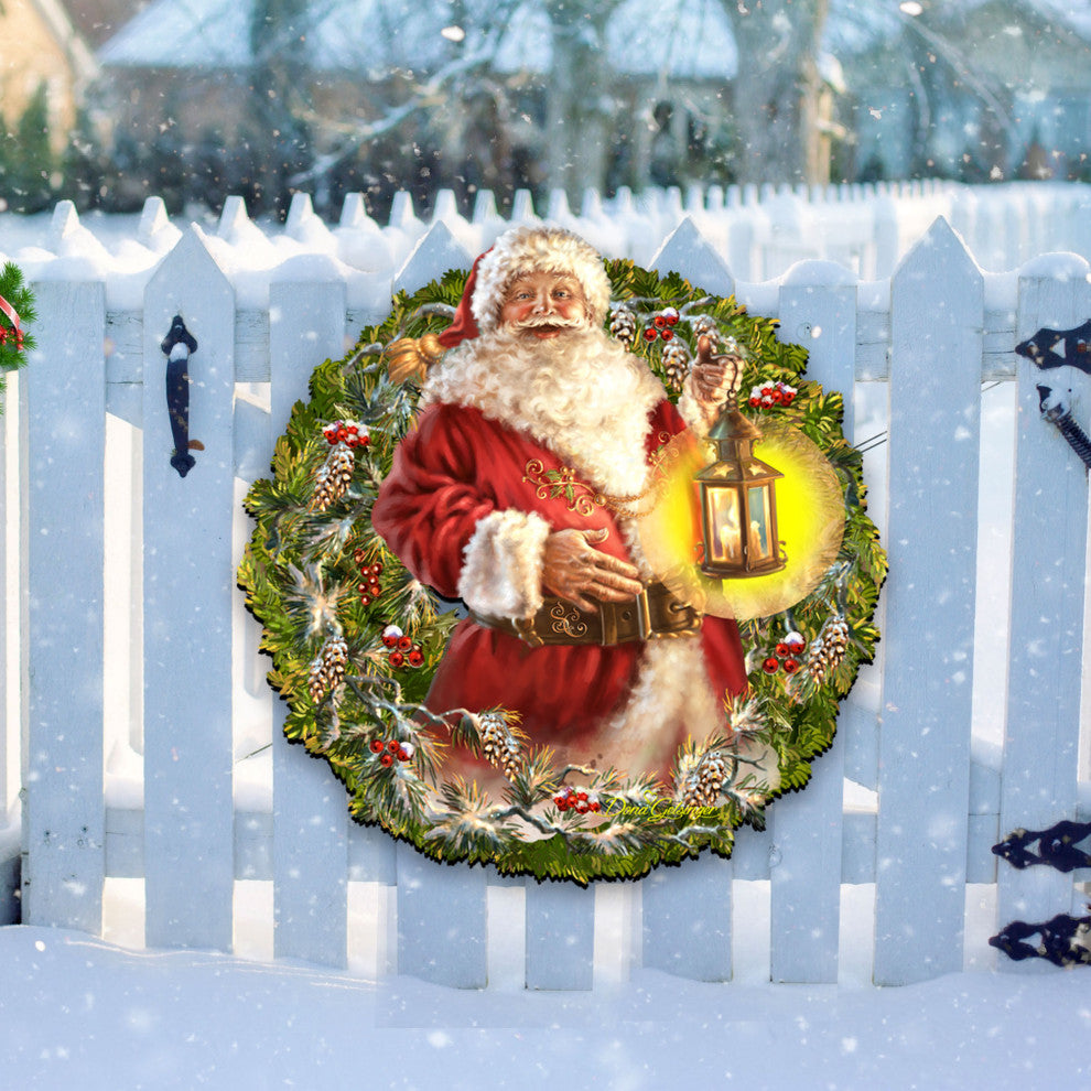 Enchanted Christmas - Santa Wall and Door Hanger by Dona Gelsinger