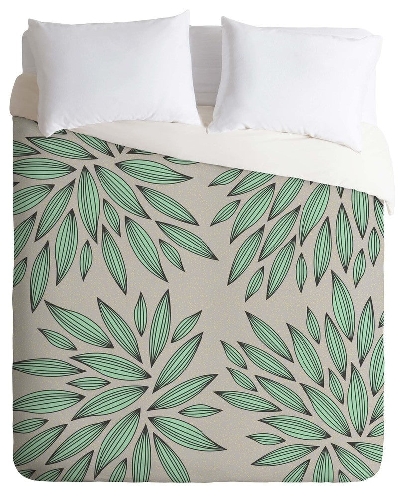 Deny Designs Gabi Mint Duvet Cover - Lightweight
