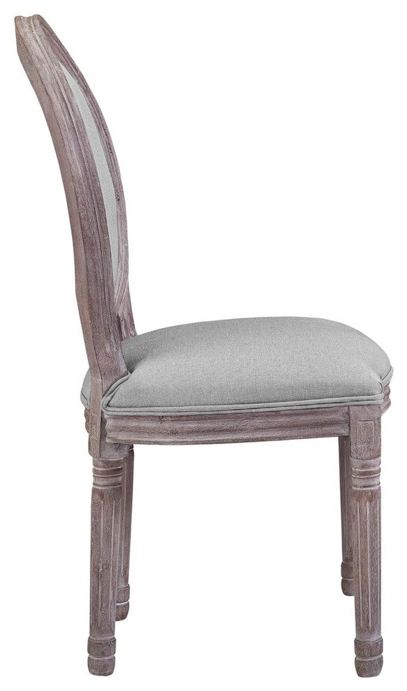 Light Gray Emanate Dining Side Chair Upholstered Fabric Set of 4