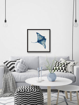 "Wild Stingray" Framed Painting Print, 32x32