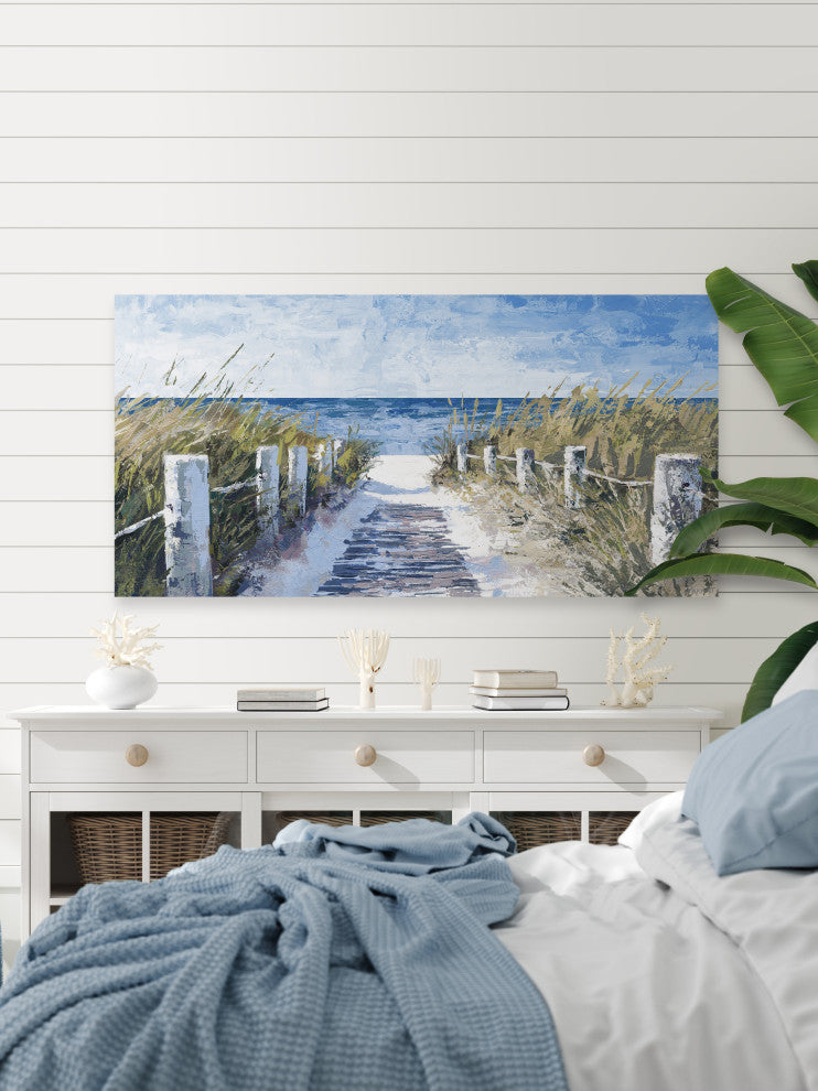 "Fine and Sandy" Painting Print on Wrapped Canvas, 12x6