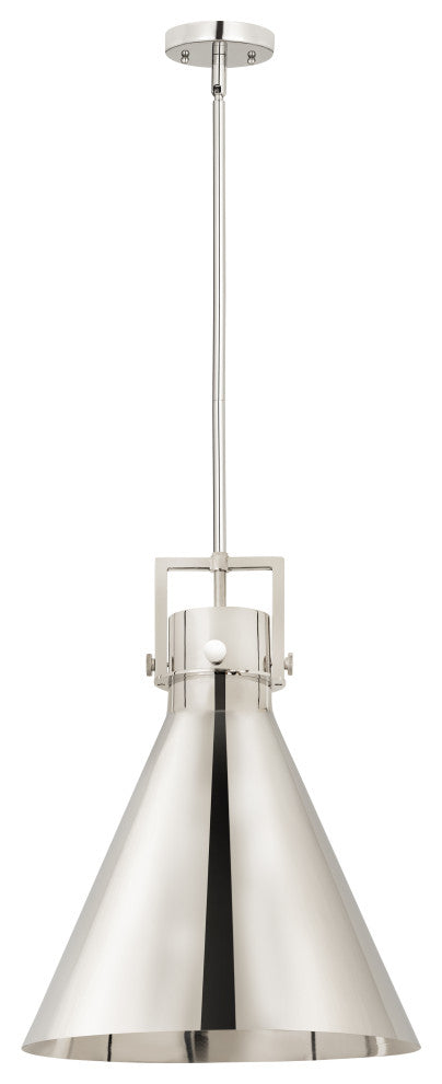 Innovations Lighting 710-1S-PN-M711-16PN Newton Cone 1 Light 16" Pendant