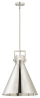 Innovations Lighting 710-1S-PN-M711-16PN Newton Cone 1 Light 16" Pendant