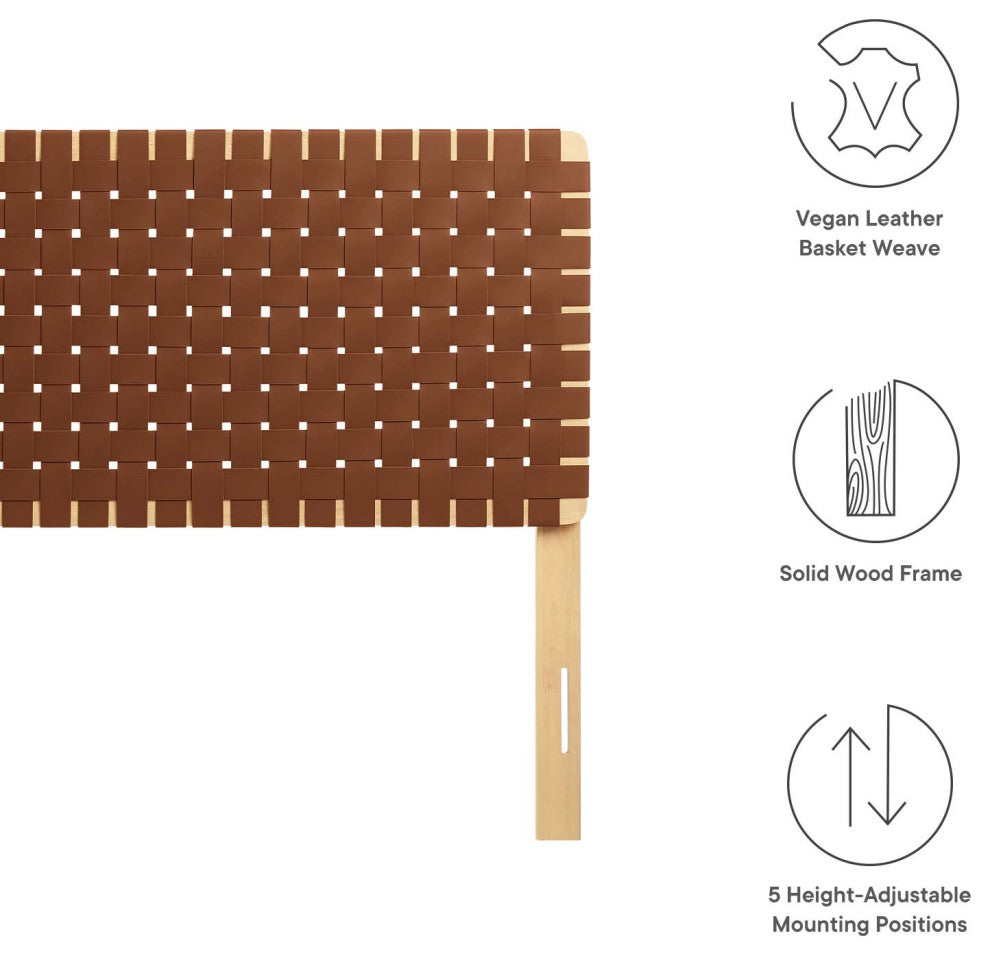 Sparta Weave Queen Vegan Leather Headboard