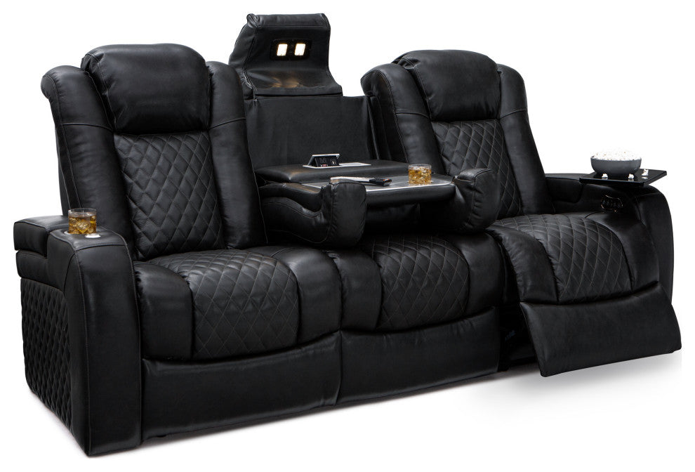Seatcraft Headline Home Theater Seating, Black, Sofa
