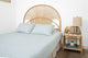 Rattan Loop Headboard, Natural-Brown, Full