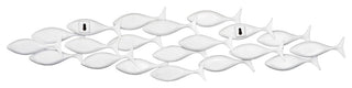 School of Fish Wall Art, Matte White