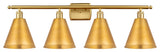 Ballston Cone Bath Vanity Light, Satin Gold, Satin Gold