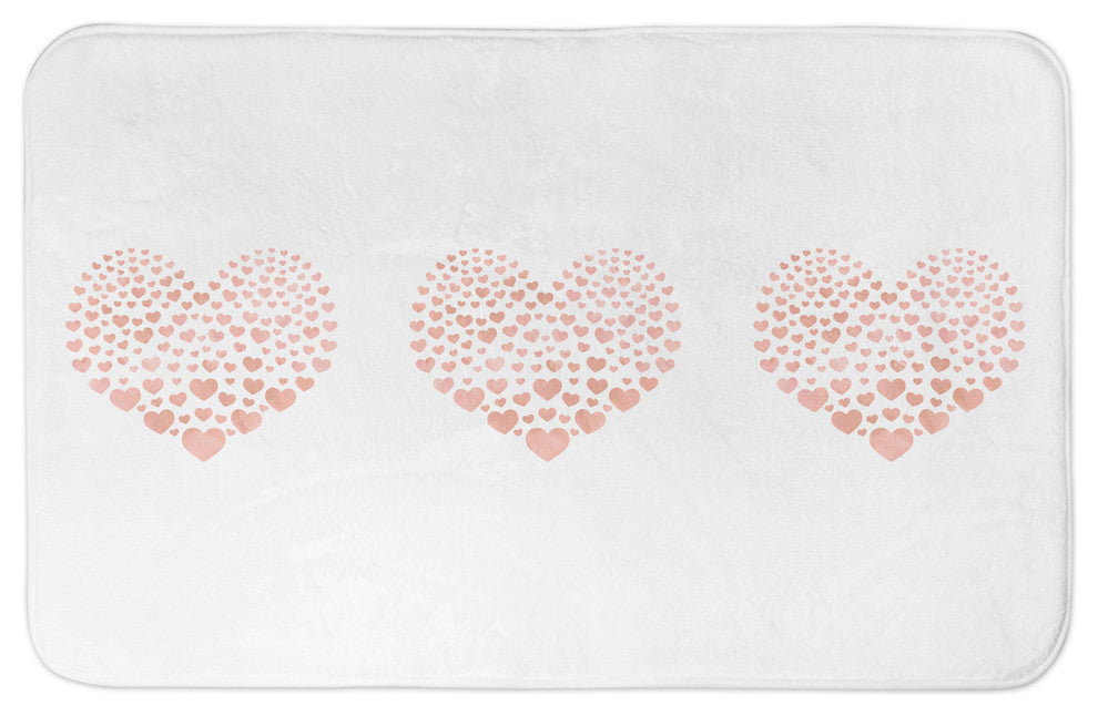 Tiny Pink Hearts 34x21 Bath Mat