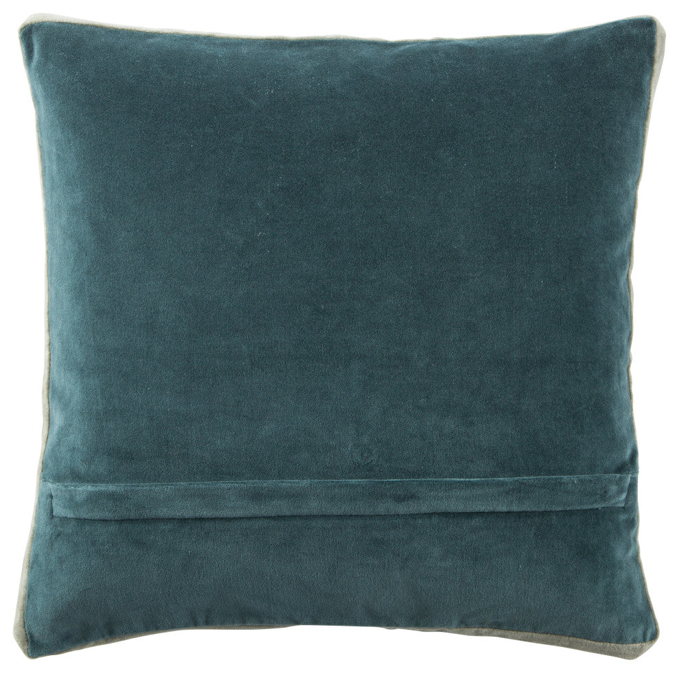 Jaipur Living Bryn Solid Throw Pillow, Teal, Down Fill